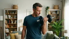 ダンベル1本を使った腕のトレーニング:上腕二頭筋と上腕三頭筋を徹底的に鍛える15分間のスーパーセット。